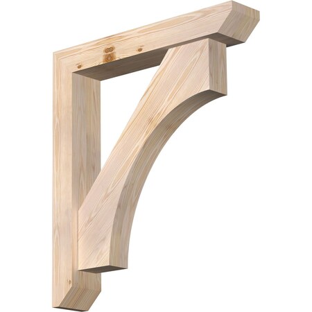 Ekena Millwork Westlake Slat Smooth Bracket w/ Offset Brace, Douglas Fir, 5 1/2"W x 30"D x 34"H BKT0604X30X34WTL06SDF